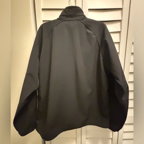 John Deere Jacket Men’s XL Black Soft Shell Windproof Microfleece Zip Workwear - Picture 6 of 9